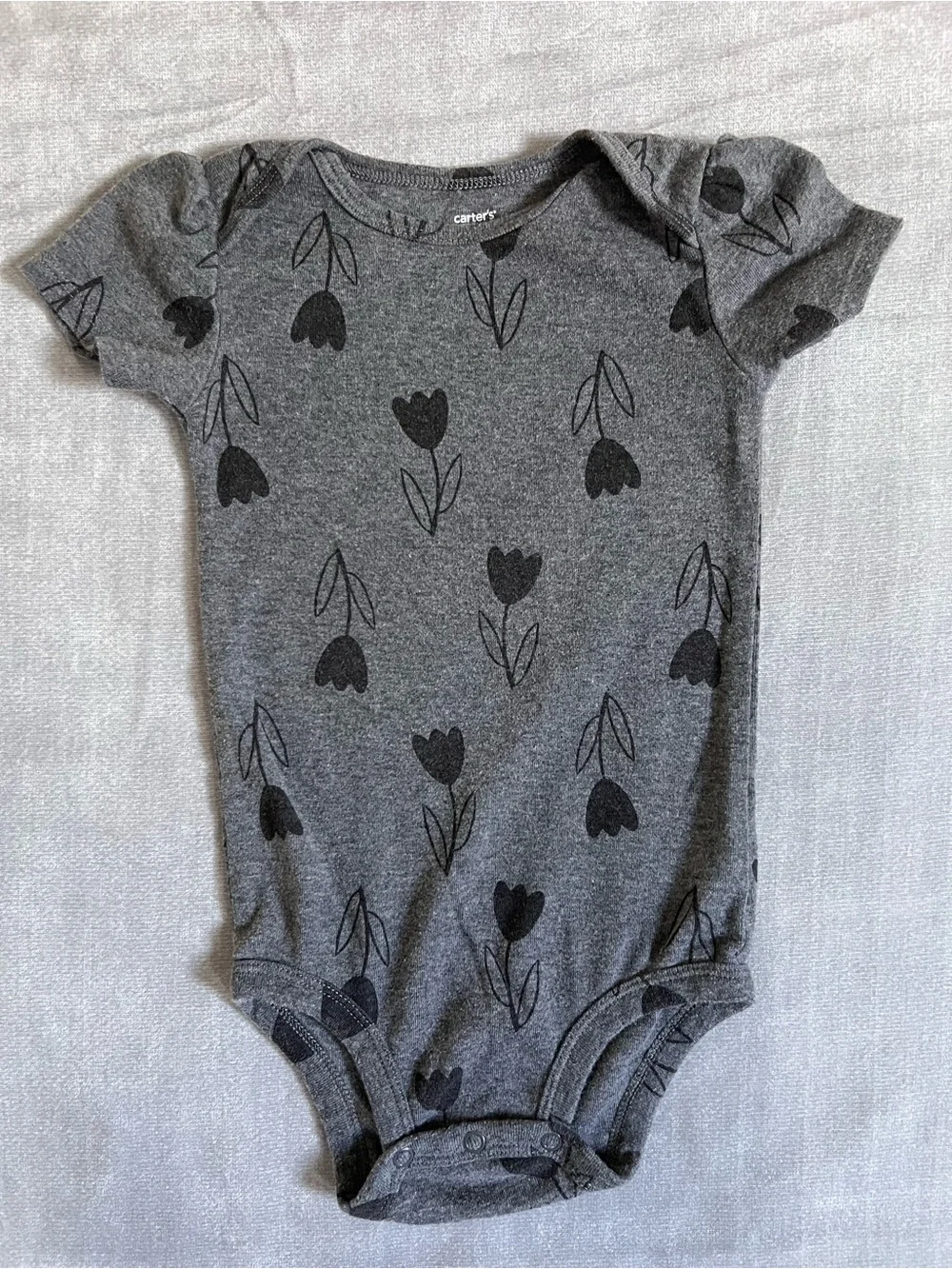 Carter's Girls Variety Mixed Print Short-Sleeve Onsies Set 24 Months